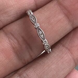 10k White Gold Lab Created Diamond Band